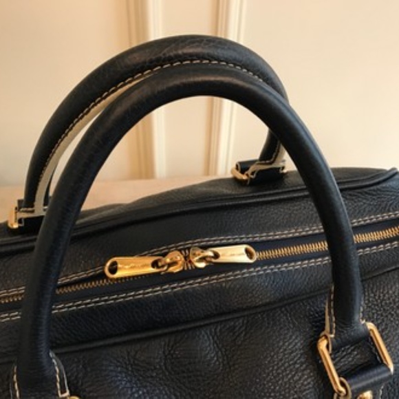Louis Vuitton Tobago Navy Leather Carryall Weekend - Picture 6 of 8
